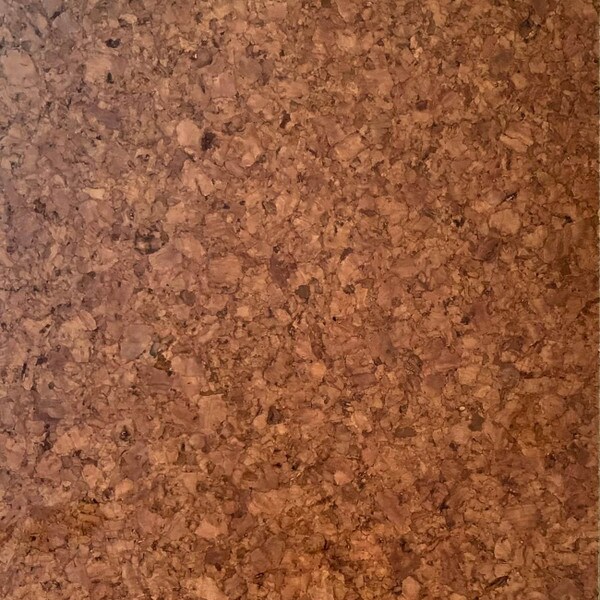 Cork glue down floor tile in Chestnut pattern